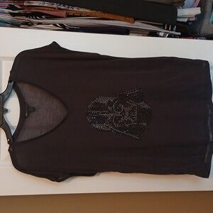 Rock & Republic Star Wars Studded Darth Vader Graphic Tee Women's Medium